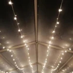 1m baltų lempučių girlianda PRO su baltu laidu “Burbuliukai” | nuoma | ĀUROS