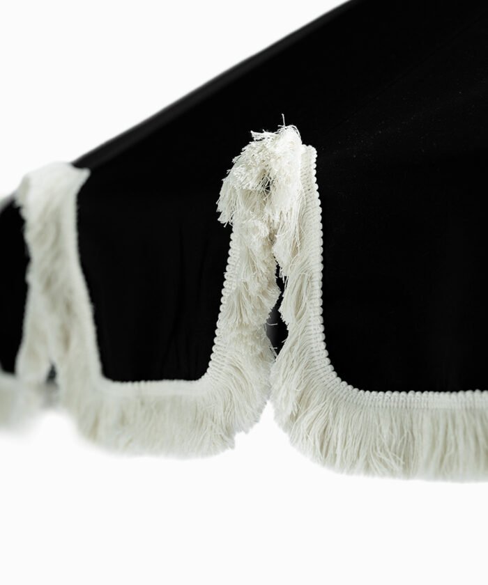 pl 69 os9uoh3 Garden umbrella black fringe detalj frans
