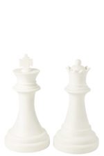 Balta dekoratyvinė šachmatų figūra